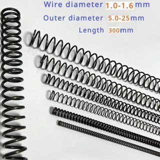스프링 용수철 스틸 압축 와이어 직경 1.0-1.6mm 외경 5.0-25mm 길이 300mm 2 개, 300mm-2Pcs_1.2mm | 7mm, 1.6mm_7mm, 3) 300mm-2Pcs - 1.2mm - 7mm, 2개