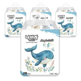 나비잠 기저귀 매직소프트 팬티 4팩, 88매, 점보형(2XL)