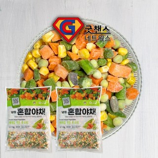 바이오마켓_글로벌 냉동 혼합야채 4종 1kg, 2개