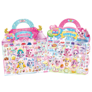 티니핑 입체가방 스티커놀이 캐치티니핑성+우주별정거장 세트, 1세트