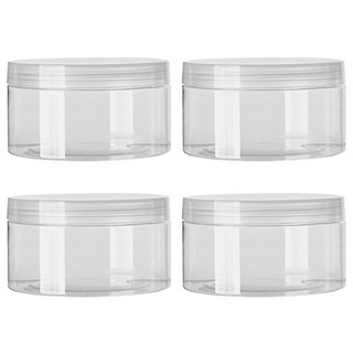 제로리빙 대용량 원형 소분 용기 크림 공병, 100ml, 4개, 투명