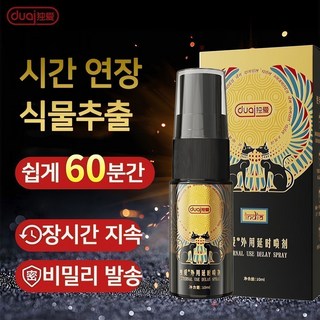 오랫동안 지속되는 남성용 스프레이 사용 모습