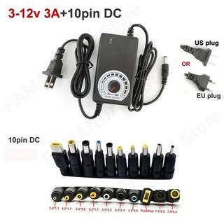 12v어댑터 24v어댑터 아답터 조정 가능 24W 36W 48W 72W ac-dc 3V-12V 9V-24V 범용 어댑터 전압 전원 공급, [02] EU, [03] 3V-12V 3A