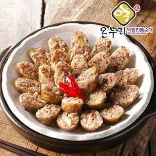 백암전통순대 옛날 찹쌀 순대 시장맛 분식 2kg 담백한 간식 안주 냉동보관, 1개