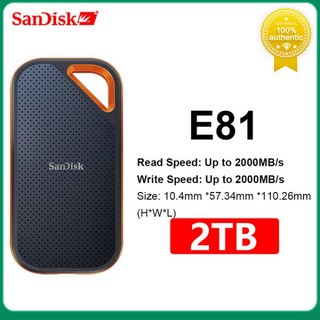 SanDisk SSD USB 3.2 타입 A/C 휴대용 외장 솔리드 스테이트 드라이브 E814TB