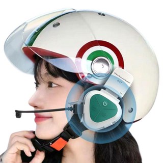 재미짐몰 오토바이 반모 헬멧 블루투스 헤드셋, 스프라이트 블루