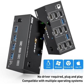 KCEVE 트리플 모니터 KVM 스위치