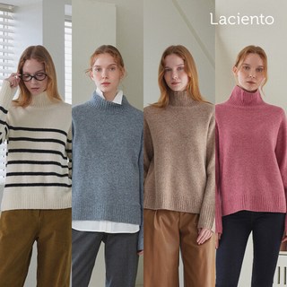 [직전가 39000원] 라씨엔토 울 블렌드 터틀넥 1종