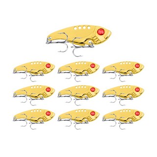행운을파는낚시 미니 메탈바이브, 골드, 10개, 11g