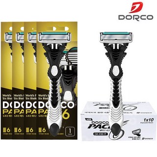 도루코 페이스 6 x10개 일회용 면도기 6중날, 10개