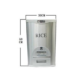 진공쌀통20KG 쌀보관함 냉장고 버전 /20x19x40 디스펜서, 실버 15kg입, 1개