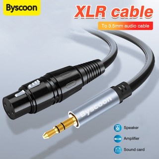 rca케이블 XLR Femaleto AUX 오디오 케이블 마이크 밸런스드 아날로그 코드 컴퓨터 전화 스피커 앰프용, 03 5m, 1개