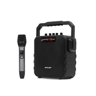 MEGALINE MGP-1009H 100W 강의용무선마이크 충전식앰프 이동식 휴대용 포터블엠프, 블랙