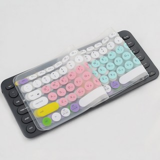 로지텍 k380 전용 컬러 키스킨 개별포장, 1개, 그라데이션핑크