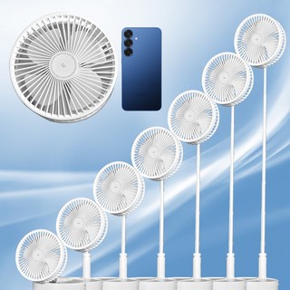 라보웰 탁상용선풍기 무선 미니 휴대용 8단 높이 조절, 퓨어 화이트, 2개