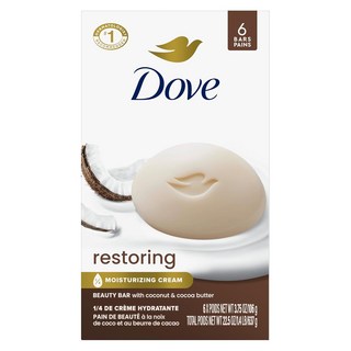 도브 Dove 리스토어링 코코넛 앤 코코아버터 뷰티 바 비누