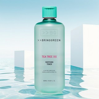 붉은 여드름 진정 케어 브링그린 티트리 시카 수딩 진정 수분 토너 대용량, 500ml, 1개