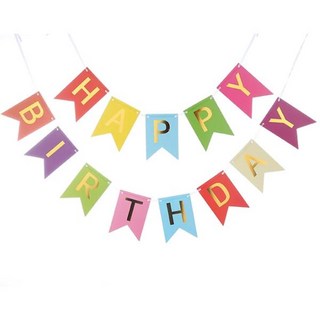 국기 생일 축하 배너 베이비 샤워 파티 장식 부스 사냥 화환 깃발, [02] Colored 2