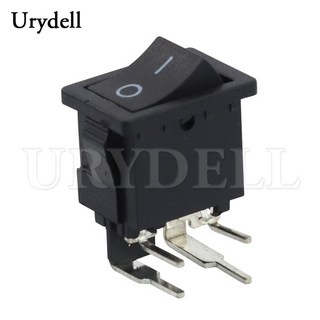 5개 KCD1-104/L 6A 250VAC 로커 스위치 곡선 다리 전원 구부러진 15x21mm