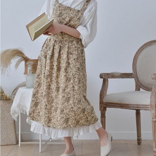 꽃꽂이 앞치마 원피스 원데이클래스 앞치마, 베이지, 1개