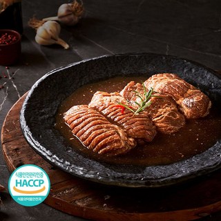 수제 양념 돼지 갈비 서서갈비 양념돼지갈비 구이 캠핑용 고기 밀키트, 1.4kg, 2개