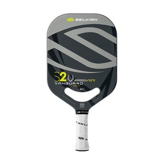 플레이피클볼 셀커크 2024 뱅가드 파워 에어 S2 피클볼 패들 QuadCarbon 공식 정품, 쉐도우 그레이, 1개
