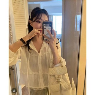 JIBAIHUO 프리티영띵 엠마 블라우스 1col 프영띵 레이스 블라우스