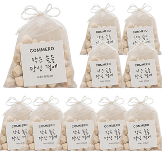 코메로 국산 편백나무 큐브 방향주머니 자연 한 줌 편백 방향제 가정용 선물용, 10개, 40g
