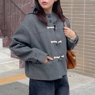 [떡볶이 숏코트] 떡볶이코트 더플코트 후드더플숏코트 겨울숏자켓