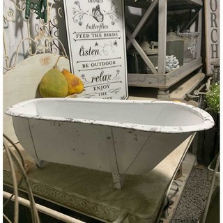 빈티지 욕조 인테리어 소품 가드닝 법랑 베란다 조경, 44x19.5x15HCM, 15cm, 1개, 44x19.5x15HCM