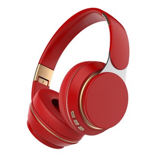 아이스타임 Hi Fi 노이즈 캔슬링 블루투스 5.0 헤드폰 07S, 붉은색