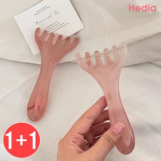 헤디아 두피 케어 빗 사슴뿔 머리 림프순환 천연소재 1+1, 케어빗1+1, 1세트