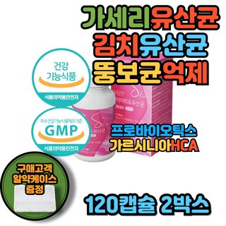 슬림 체지방 장 케어 다이어트 유산균 가르시니아 뚱보균 가세리 모유 김치 유산균 HCA 민쓰마마 슬림다이어트, 2박스, 120정