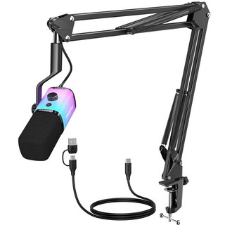 마오노 USB XLR 다이나믹 마이크 게이밍 방송용 녹음용 PD100X RGB PD100XS(암스탠드형) 상품 이미지