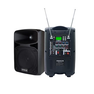 카날스 EG-210 이동식 앰프 스피커 핸드 마이크 충전식 휴대용 앰프, 핀+핀