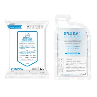 물따로 생분해 신생아물티슈 오리지날 휴대용 (12매/32set), 12개, 32개