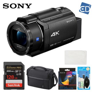 소니정품 FDR-AX43A/ 4k 캠코더 (바디)+가방+샌디스크 128GB+MCUV필터+청소도구+포켓융, 소니 FDR-AX43A 캠코더(바디)