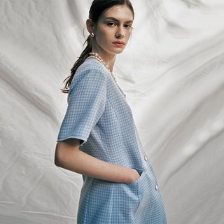 아틀리에 나인 17 어뮤즈 트위드 셋업 U넥 자켓(JK-2686)