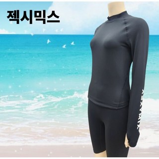 젝시믹스 여성 수영복 레쉬가드, 블랙
