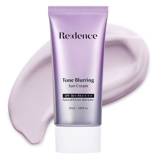 리덴스 톤 블러링 톤업 베이스 선크림 SPF50+ PA++++ 민감성 피부 백탁 눈시림 끈적임 유분기 없는 톤 보정, 1개, 50ml