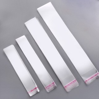 긴비닐봉투 10x41+4cm 100장 접착식 opp 롱비닐 봉투, 100개