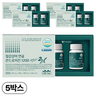 철갑상어 연골 콘드로이친 1200 MBP c6s 저분자 식약청 HACCP 메이제이, 5박스, 180정