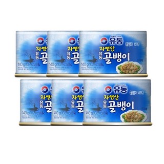 유동 자연산 골뱅이 통조림 140g 6개 무침 요리