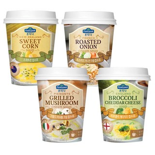 예이니식품 폰타나 컵 스프 인기4종 각3개씩 세트(12개x20g) 양송이콘크림치즈 1세트 20g 상품 이미지