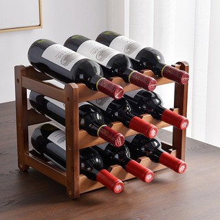마드레하우스 원목 와인랙 와인 거치대 포도주 우드 와인렉 3단 9구 1개 상품 이미지