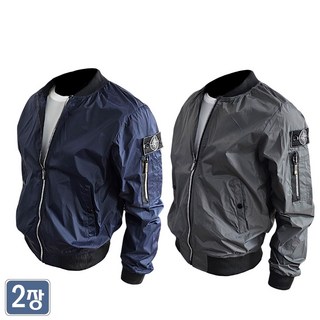 [2장]야인시대 여름용 캐쥬얼 바람막이 항공자켓 블루종(3컬러) 야외 작업 아웃도어 WK