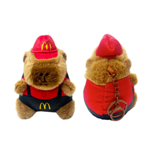 HONG 일하는 작은 카피바라 인형 키링 5종 17cm, 맥도날드, 1개