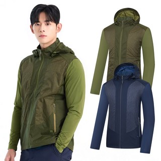 콜핑 남성 봄 아이스본 경량 속건성 등산 후드 바람막이 자켓