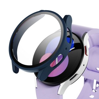 아이엠듀 갤럭시워치 강화유리 풀커버 케이스 하이브리드, 딥블루