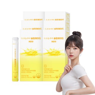오늘부터 슬림에이드 레몬맛 레몬즙분말 다이어트음료 가르시니아 프락토올리고당 비타민C 수분충전 에너지충전, 6개, 120g